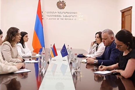 Первая встреча Србуи Галян с главой делегации ЕС после назначения министром юстиции Армении